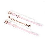 Наручники Liebe Seele White & Pink Fairy Goat Leather Hand Cuffs - мініатюра 3