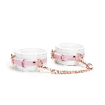 Наручники Liebe Seele White & Pink Fairy Goat Leather Hand Cuffs - мініатюра 1