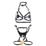 Сбруя зі страпоном LOCKINK SEVANDA Queen Sheba Set with Golden Dildo - мініатюра 1