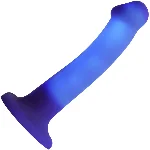 Дилдо, що світиться Strap-On-Me Glow-LED Dildo Purple - M - мініатюра 1
