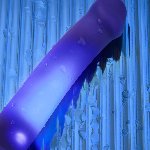 Дилдо, що світиться Strap-On-Me Glow-LED Dildo Purple - M - мініатюра 8