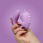 Вібратор-єдиноріжка Unihorn – C Horse – Marina Lilac, вагінально-кліторальна стимуляція, 2 мотори по 10 режимів - мініатюра 11