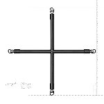Хрестовина Bedroom Fantasies Hog Tie Cross Bar With Cuffs - мініатюра 3