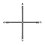 Хрестовина Bedroom Fantasies Hog Tie Cross Bar With Cuffs - мініатюра 2