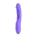 Вібратор точки G з вагінальним відростком Good Vibes Only – Flax Vibrating Dildo with G-Spot Stimulator - мініатюра 2
