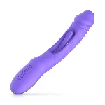 Вібратор точки G з вагінальним відростком Good Vibes Only – Flax Vibrating Dildo with G-Spot Stimulator - мініатюра 1