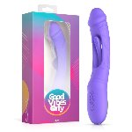 Вібратор точки G з вагінальним відростком Good Vibes Only – Flax Vibrating Dildo with G-Spot Stimulator - мініатюра 8