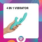 Вібратор-кролик із вагінальним відростком Good Vibes Only – Lisa Thrusting Rabbit Vibrator with G-Spot Stimulator - мініатюра 10