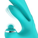 Вібратор-кролик із вагінальним відростком Good Vibes Only – Lisa Thrusting Rabbit Vibrator with G-Spot Stimulator - мініатюра 5