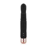 Вібратор-кролик Rosy Gold - Rabbit Vibrator with thrusting function - Black - мініатюра 4