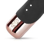 Вібратор-кролик Rosy Gold - Rabbit Vibrator with thrusting function - Black - мініатюра 6