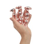 Набір анальних іграшок Rosy Gold - Metal Butt Plug Set 3 Pieces - мініатюра 7