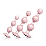 Набір анальних іграшок Rosy Gold - Metal Butt Plug Set 3 Pieces - мініатюра 2