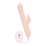 Вібратор-кролик із пульсацією Good Vibes Only – SHAI Thrusting Vibrator Soft Silicone – Pink, 3 мотори - мініатюра 5