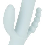 Потрійний вібратор Good Vibes Only – SAGE Triple Stimulation Vibe Soft Silicone – Blue, манливий рух - мініатюра 5