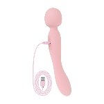 Двосторонній масажер-вібратор Good Vibes Only – SIMI Double-Sided Wand Vibrator Soft Silicone – Pink - мініатюра 7