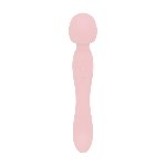Двосторонній масажер-вібратор Good Vibes Only – SIMI Double-Sided Wand Vibrator Soft Silicone – Pink - мініатюра 4