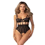 Боді Obsessive Hersis crotchless teddy S/M - мініатюра 1