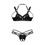 Комплект Obsessive Keira Lise 2-pcs crotchless set S/M - мініатюра 4