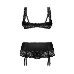 Комплект Obsessive Lecille 3-pcs crotchless set L/XL - мініатюра 6