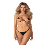 Прикраса на тіло Obsessive Lustique Black harness bra S/M/L - мініатюра 1