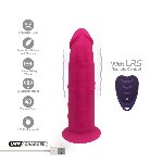 Фалоімітатор з вібрацією SilexD Henry Vibro Pink (MODEL 2 size 7in) + LRS, діаметр 4,4 см - мініатюра 8