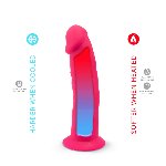 Фалоімітатор з вібрацією SilexD Henry Vibro Pink (MODEL 2 size 7in) + LRS, діаметр 4,4 см - мініатюра 6