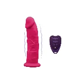 Фалоімітатор з вібрацією SilexD Henry Vibro Pink (MODEL 2 size 7in) + LRS, діаметр 4,4 см - мініатюра 1