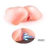 Смоктальна вагіна-мастурбатор Real Body Real Nina, вагіна та анус, з вібрацією і звуком - мініатюра 9
