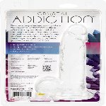 Прозорий фалоімітатор на присосці ADDICTION — Clear Dildo with Balls 8″, віброкуля в подарунок - мініатюра 7
