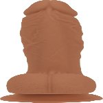 Фалоімітатор ADDICTION Steven 7.5" Silicone Dong Caramel, віброкуля в подарунок - мініатюра 3
