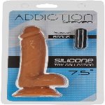 Фалоімітатор ADDICTION Steven 7.5" Silicone Dong Caramel, віброкуля в подарунок - мініатюра 6