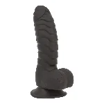 Фалоімітатор ADDICTION Ben 7" Dildo With Balls Black, віброкуля в подарунок - мініатюра 1