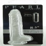 Фалоімітатор ADDICTION Pearl 8.5" Dildo with Balls, віброкуля в подарунок - мініатюра 6
