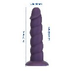 Фалоімітатор Fantasy by Addiction Unicorn Dildo 7” Purple, віброкуля в подарунок - мініатюра 2