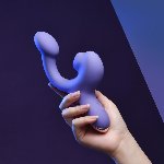 Смарт-вібратор Magic Motion Ponder Purple, подвійна стимуляція, віброяйце+язичок для клітора - мініатюра 7