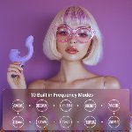 Смарт-вібратор Magic Motion Ponder Purple, подвійна стимуляція, віброяйце+язичок для клітора - мініатюра 10