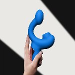 Смарт-вібратор Magic Motion Ponder Blue, подвійна стимуляція, віброяйце+язичок для клітора - мініатюра 8