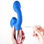 Смарт-вібратор Magic Motion Ponder Blue, подвійна стимуляція, віброяйце+язичок для клітора - мініатюра 4