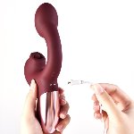 Смарт-вібратор Magic Motion Ponder Red, подвійна стимуляція, віброяйце+язичок для клітора - мініатюра 4