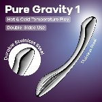 Металевий дилдо Satisfyer Pure Gravity 1, двосторонній, можна нагрівати й охолоджувати, 939 г - мініатюра 6