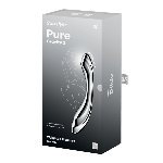 Металевий дилдо Satisfyer Pure Gravity 2, двосторонній, можна нагрівати й охолоджувати, дуже важкий - мініатюра 5