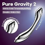 Металевий дилдо Satisfyer Pure Gravity 2, двосторонній, можна нагрівати й охолоджувати, дуже важкий - мініатюра 6