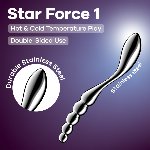 Металевий дилдо Satisfyer Star Force 1, двосторонній, можна нагрівати та охолоджувати - мініатюра 6
