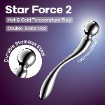 Металевий дилдо Satisfyer Star Force 2, двосторонній, можна нагрівати та охолоджувати - мініатюра 6