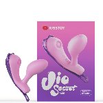 Смарт-віброяйце зі стимуляцією клітора KISSTOY Viosecret Pro, реагує на стискання, пояс для кріплення - мініатюра 4