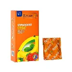 Презервативи Recare Color Fruit Flavour Condoms 12 шт, аромати: м'ята, банан, полуниця - мініатюра 1