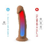 Фалоімітатор SilexD Henry Caramel (MODEL 2 size 7.5in), двошаровий, силікон + Silexpan, діаметр 4,8 см - мініатюра 4