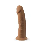 Фалоімітатор SilexD Henry Caramel (MODEL 2 size 7.5in), двошаровий, силікон + Silexpan, діаметр 4,8 см - мініатюра 1