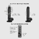 Фалоімітатор з вібрацією та ротацією Strap-On-Me Rotating & Vibrating Realistic Dildo – L – Black - мініатюра 2